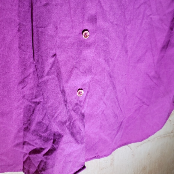 Picket and Post Purple Button Down Shirt Top 16 - Picture 4 of 8